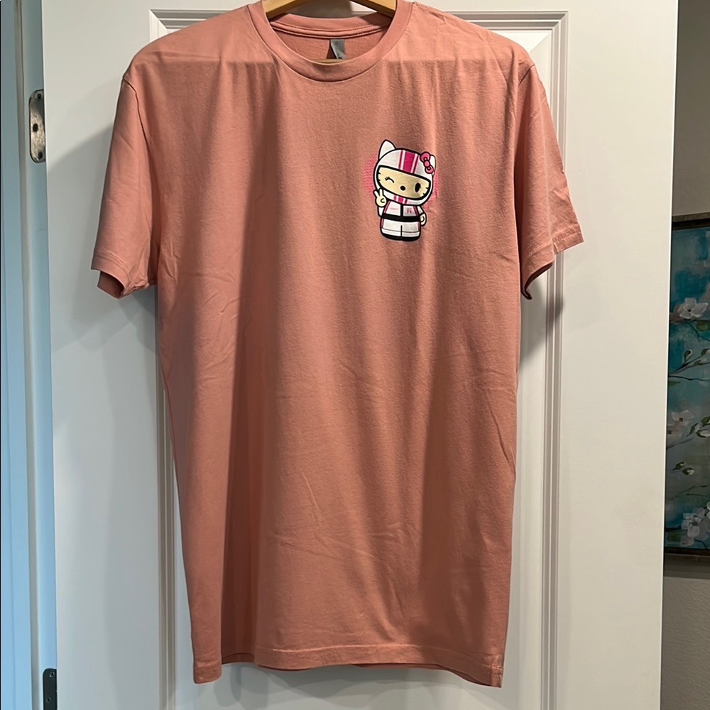 Racing Car Hello Kitty Pink Short Sleeve Tee Blush Pink